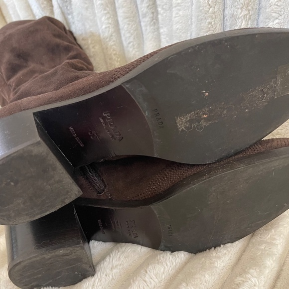 PRADA Suede riding boots RARE VINTAGE 00’s - Picture 2 of 3